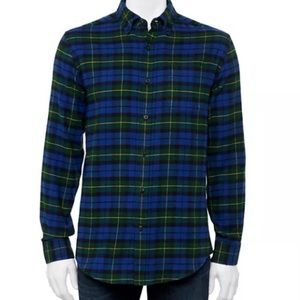 NWOT Croft & Barrow Classic Plaid Flannel Button Down Casual Shirt XL